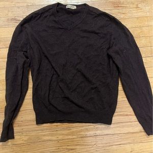 J. Crew Medium cotton-cashmere V-neck sweater Dark Brown